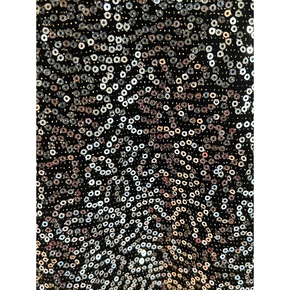 Express Gold Sequin Black Tank Top Bling Cami Sparkle Party Date Night Out NEW L - Picture 3 of 9